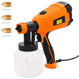 Elektromos Festékszóró Pisztoly 3 Szórófejjel 500 W 800 Ml
