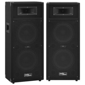 2 Db Professzionális Fekete Passzív Hifi Színpadi Hangfal 1000W