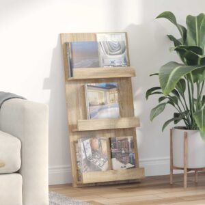 Magazin Állvány Polcokkal 51 X 11 X 102 Cm Faanyag
